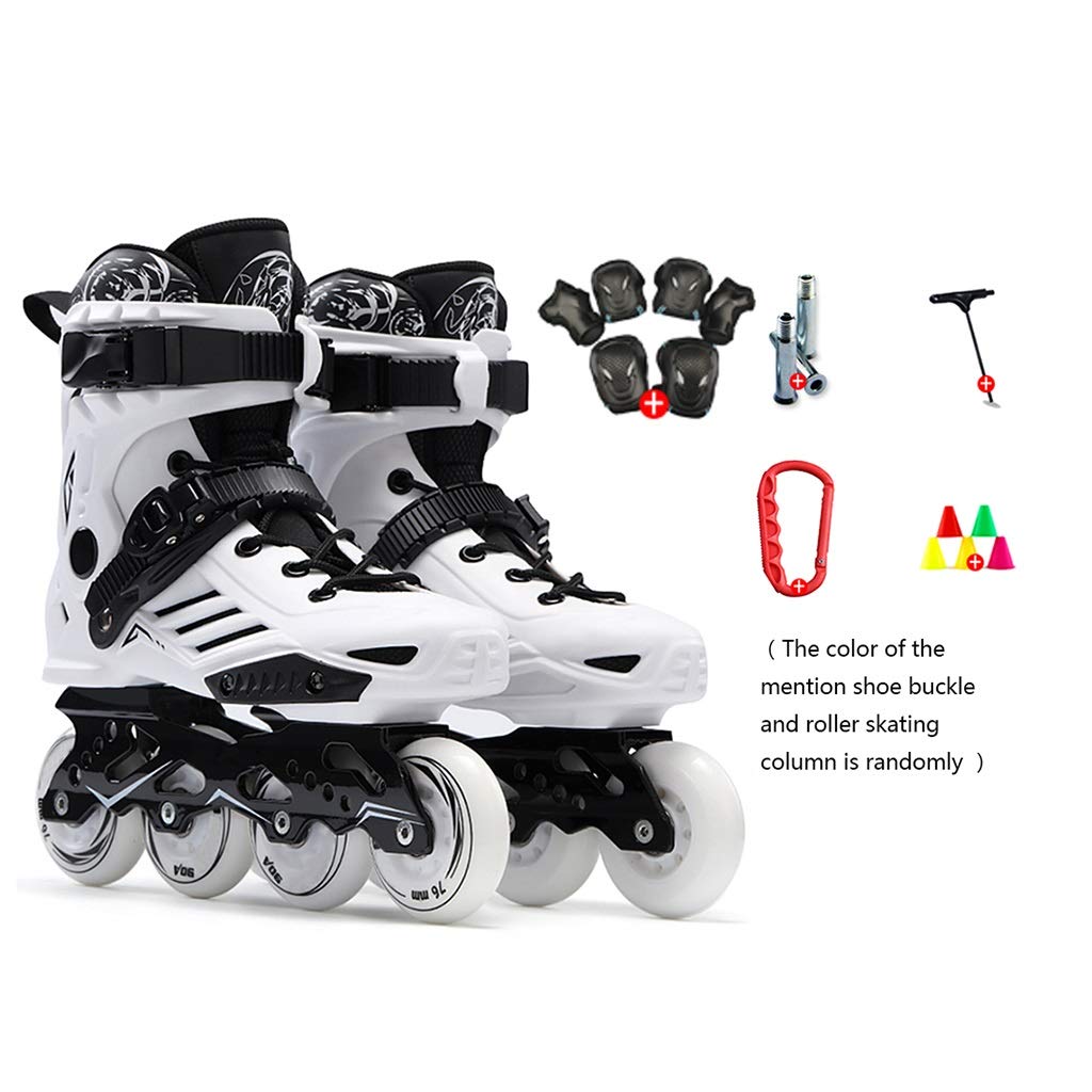 インラインスケート Lxp アダルト初心者の単列スケート プロのファンシーインラインローラーシューズ 衝突防止衝撃吸収 通気性 2色 27cm 10 Jp 11 Uk 44 Us Eu 白 27cm 白 10 Jp 11 Uk 44 Us Eu B07qmbvl7b 25cm 6 5 Jp 7 5 Uk 40 Us Eu さいず サイズ ブラック