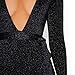 Longwu Women's Sexy Sparkly V Neck Long Sleeve Party Clubwear Bandage Romper Jumpsuit