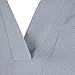 Chase Secret Womens Casual V Neck Button Down Long Sleeve T Shirt Tops Blouses Large Gray