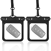 HJZHII 2 Pack Small Waterproof Pouch, Submersible Wallet for Swimming, Waterproof Key Fob Case Floating Keys Holder Pouch Holder for ID Badge Credit Card Money Coins License Water Surfing