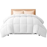 LUX Décor King Comforter – 102x90 Ultra-Soft Down Alternative Duvet Insert with Corner Tabs & Box Stitching, Hotel Quality Plush Microfiber Bedding, Oeko-TEX Certified - White