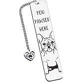 French Bulldog Gifts for Women Dog Lovers, Dog Lovers Gifts for Women, Dog Mom Gifts for Women, Cute Dog Bookmarks Book Club Gifts for Readers Book Lovers Women Men, Book Marks for Reading Women Men