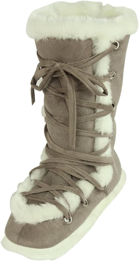 Home SlipperWomen's Winter Warm Faux Fur Indoor House Boot Slippers Shoes
