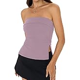 EasyGala Womens Strapless Tube Tops Basic Backless Sleeveless Bandeau Going Out Crop Top Summer Outfits Clothes