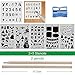 Vastar Wood Burning Kit, 44pcs Wood Burning Tool Temperature Adjustable with Soldering Pyrography Woodburning Pen + Embossing/Carving/Solder Tips, 7 Stencils, 2 Pencils, Stand & Sharpener (Blue)