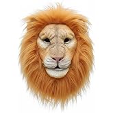 Halloween Festival Costume Headgear Lion Animal Full Head Accessory | Costume Accessory, Latex Material, for Halloween, Cosplay, Costume Events, Party