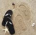 Darice VL2027 Wedding Just Married Mens Flip Flops Sandals, Black (Medium)