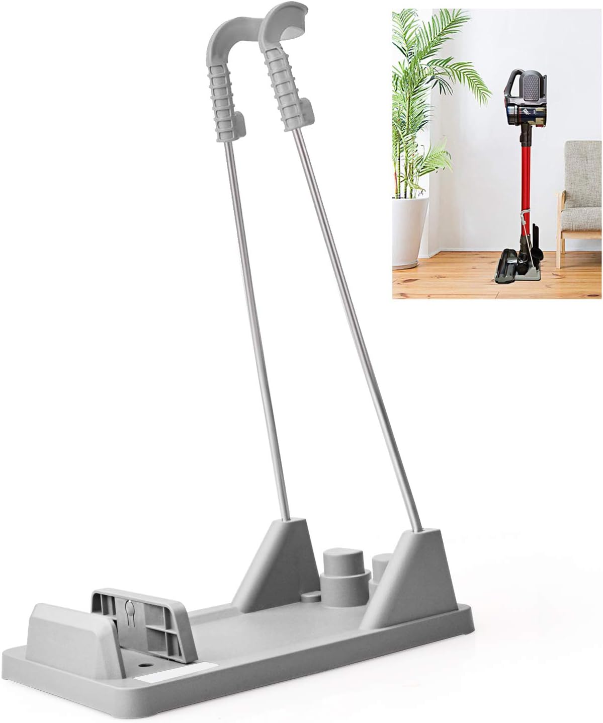 Vacuum Stand for Dyson V6 V7 V8 V10 V11, Free Punch Vacuum Cleaner Storage Rack, Cordless Organizer Holders Compatible with Handheld Electric Broom, grey