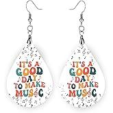 Music Teacher Earrings, Christmas Gift for Teachers, It's a Good Day to Make Music