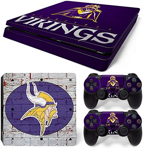 FriendlyTomato PS4 Slim Skin and DualShock 4 Skin - NFL- PlayStation 4 Slim Vinyl Sticker for Console and Controller Skin