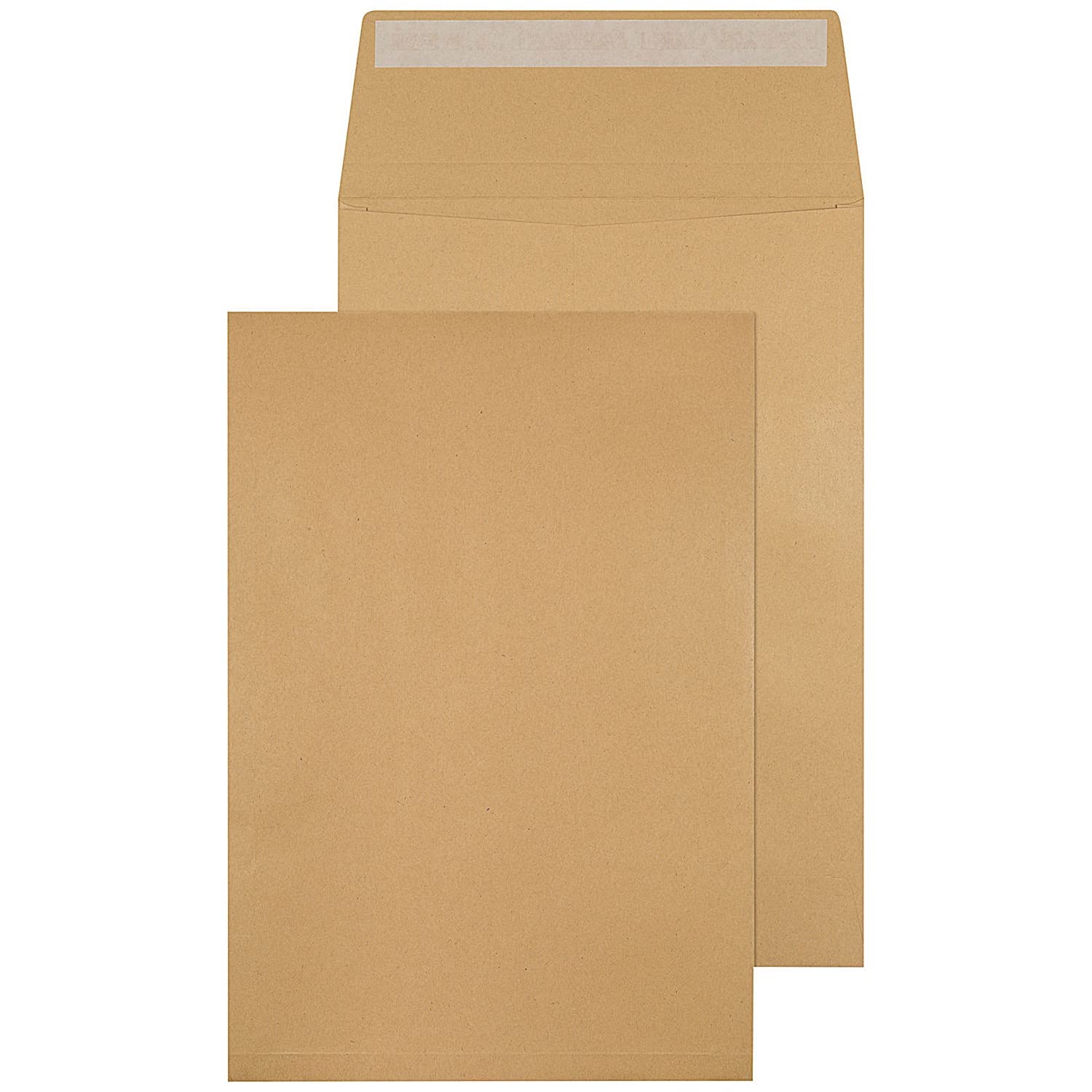 Q-Connect Envelope Gusset 324x229x25mm Peel and Seal 120gsm Manilla (Pack of 100) KF3527,brown