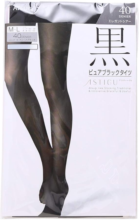 世界記録のギネスブック 静かに 固体 アツギ タイツ 黒 Iuna Jp