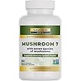 Nature's Lab Mushroom 7 Organic Blend - Benefits The Immune System, Cell Function and Endurance - 90 Capsules (45 Servings)