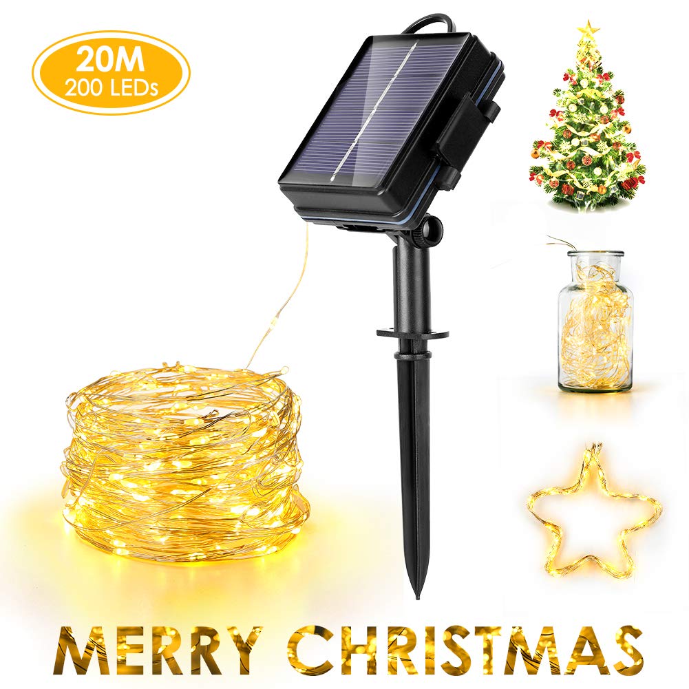 20m de guirnaldas 200LED con cargador solar 20m de guirnaldas 200LED con cargador solar
