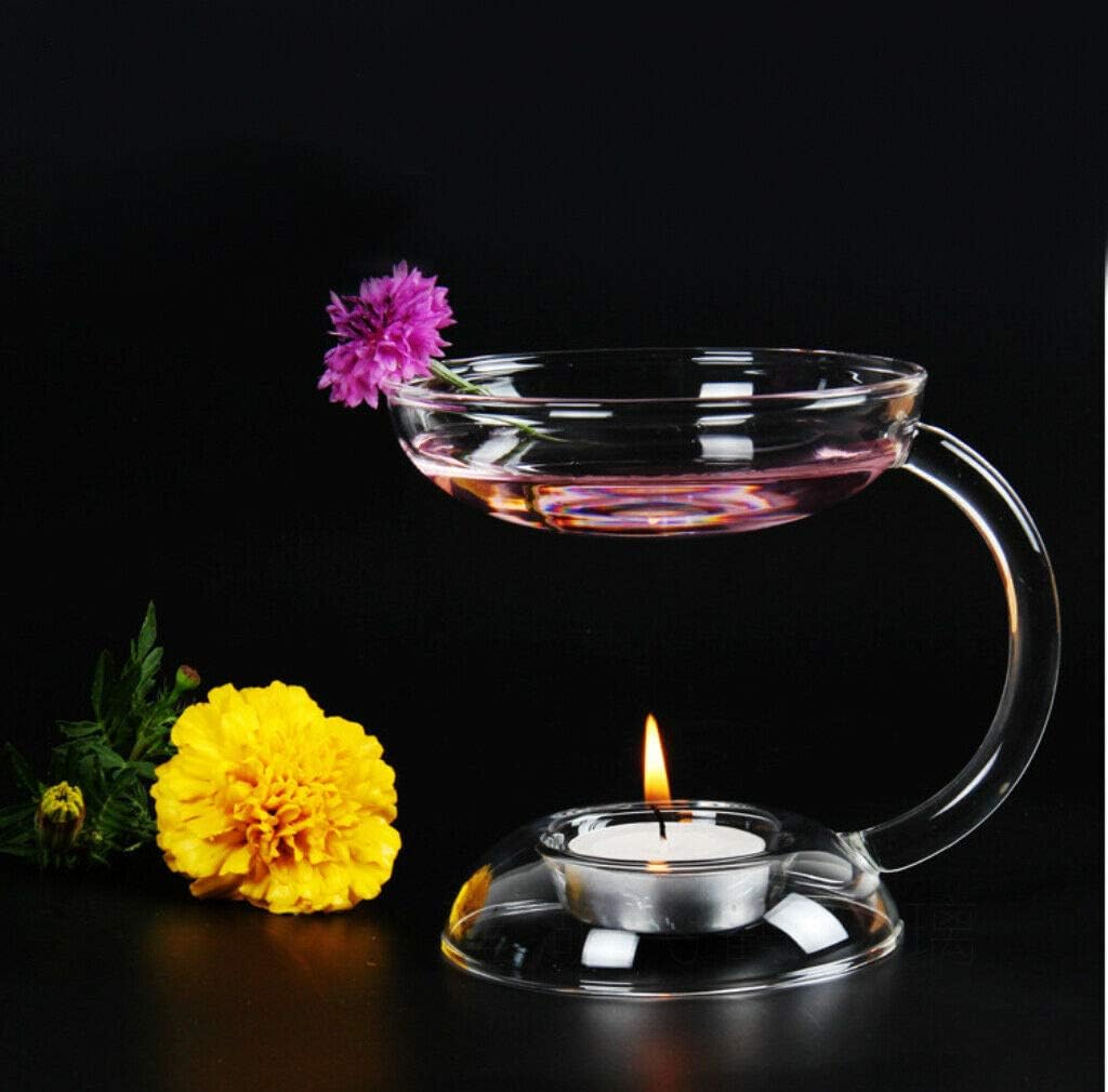 COMFORT INNOVATION 4 Glass Candlestick Tealight Candle Holder Aroma Oil Burner Diffuser Stove