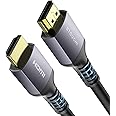 Stouchi 8K Long HDMI Cables 25FT, 48Gbps Ultra High Speed HDMI® 2.1 Cord, CL3 in Wall Rated, 8K60 4K120 144Hz eARC SBTM HDR10+ Dolby Compatible for PS5, Xbox Series X, Apple TV 4K, Fire TV, Roku TV