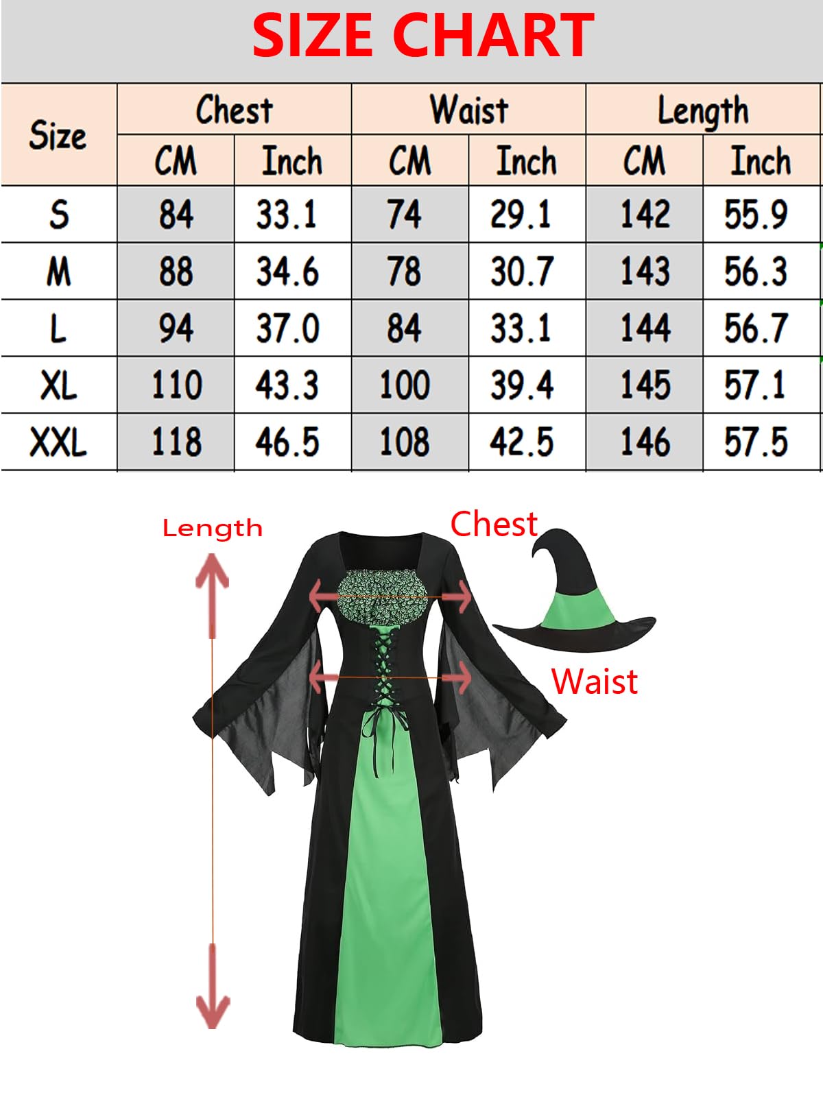 Colorful House Women Wicked Witch Costume, Purple Long Sorceress Classic Dress