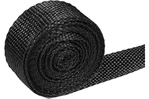 HIPGIRL 10yd Black Polypropylene 1 Inch Webbing Ribbon for Crafts,Key Chain Fob,Gait Belt,Yoga Strap,Bag Handle Luggage Straps,Backpack Strap,Dog Collar Leash.Lawn Chair Webbing.Fits 1" D Ring/Belt Buckle