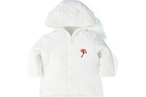Minicoco 100% Cotton Baby Fall Hoodies Jacket, Comfortable Soft and Warm Baby Spring Jacket,0-24Months Solid-Coloured Coat
