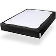 Box Spring Cover Full Size, Alternates for Bed Skirt, Smooth and Elastic Woven Material Wrap Around 4 Sides of The Box Spring, Wrinkle & Fading Resistant, Washable, Dustproof, Black