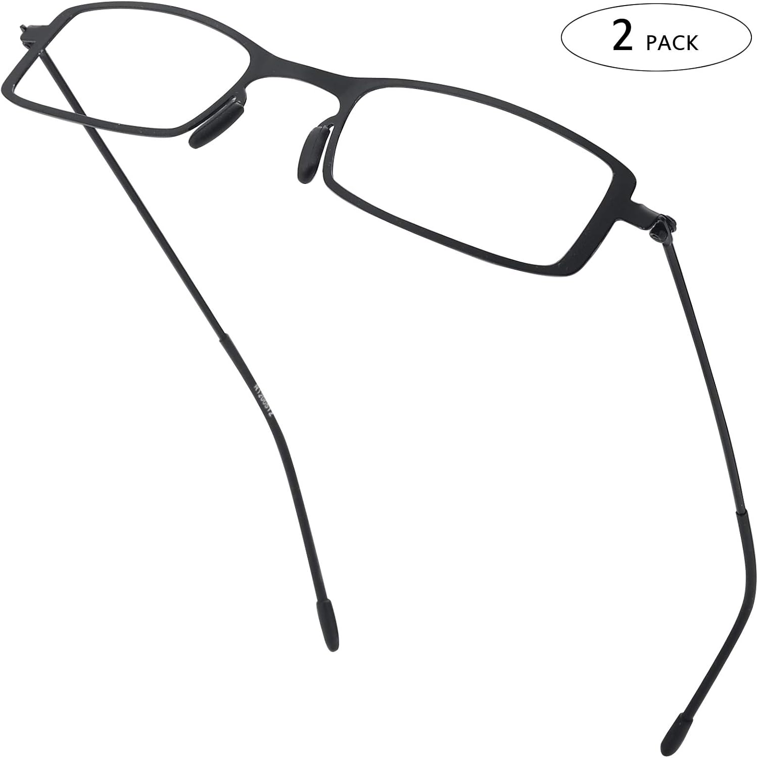 Cheaters Reading Glasses Blue Light 2 Pack Metal Computer Readers Men Women