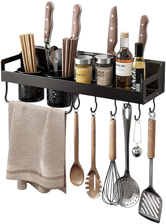 Wallmounted Kitchen Shelf, Punchfree Kitchen Tool Holder