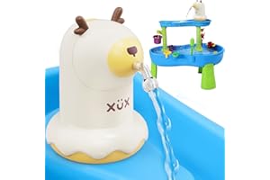 Yerloa Kids Water Table Pump for Toddlers 1-3 3-5 4-8, Portable Small Water Pump for Water Table Outside Activities Outdoor Summer Water Play Toys Game Water Table Accessories Rechargeable Continuous