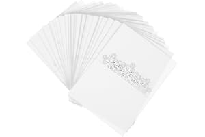 Ciieeo 50pcs Christmas Snowflake Place Cards Blank Wedding Name Tags White Tent Cards for Winter Dinner