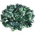 Acxico 200g Natural Green Jade Loose Stone Freefrom Beads Tumbled Gemstone Chip