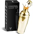 KITESSENSU Cobbler Cocktail Shaker - 24oz Martini Shaker with Strainer - Premium 18/8 Stainless Stee Drink Mixing Shaker with