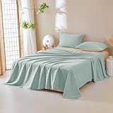 DUJUIKE Waterproof Bed Sheet Cover Queen 200x230 cm Green view 6