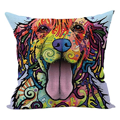 Cute Dog Printed Cushion Case,FimKaul Clearance 18''x18'' Square Gift Soft Sofa Bed Car Throw Home Decor Pillow Covers (O)