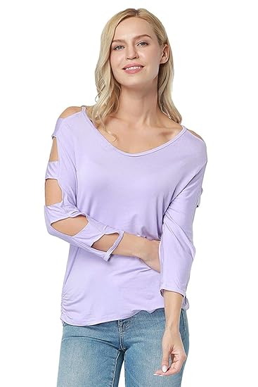 purple ruched top