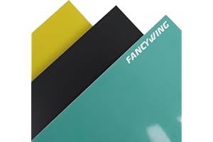 FANCYWING G10 Fiberglass Sheet, 335X300X1.0MM Glass Fiber Composite Laminate Board, Epoxy Resin Panel for DIY Models, RC, 3D Printing, Electrical Insulation 1.0mm Thickness Black