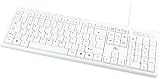 Rii RK907 USB Wired Keyboard Full Size UK Layout White view 9