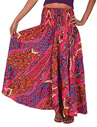 Faldas N bufandas largas Reproducido Moss Crepe de falda de la dama