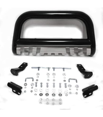 Aries B35-2005 3" Black Bull Bar With Stainless Skid Plate For Toyota 4Runner - No Drill Installation - View #6