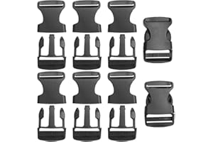 Ruidee 10Pcs Buckles Plastic Release Buckles Adjustable Side Release Buckles for DIY Craft Backpack Straps