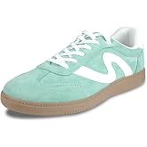 Chavies Women's Retro Fashion Sneakers Classic Casual Walking Shoes Comfortable Lace up Slip on Women's Fashion Sneakers