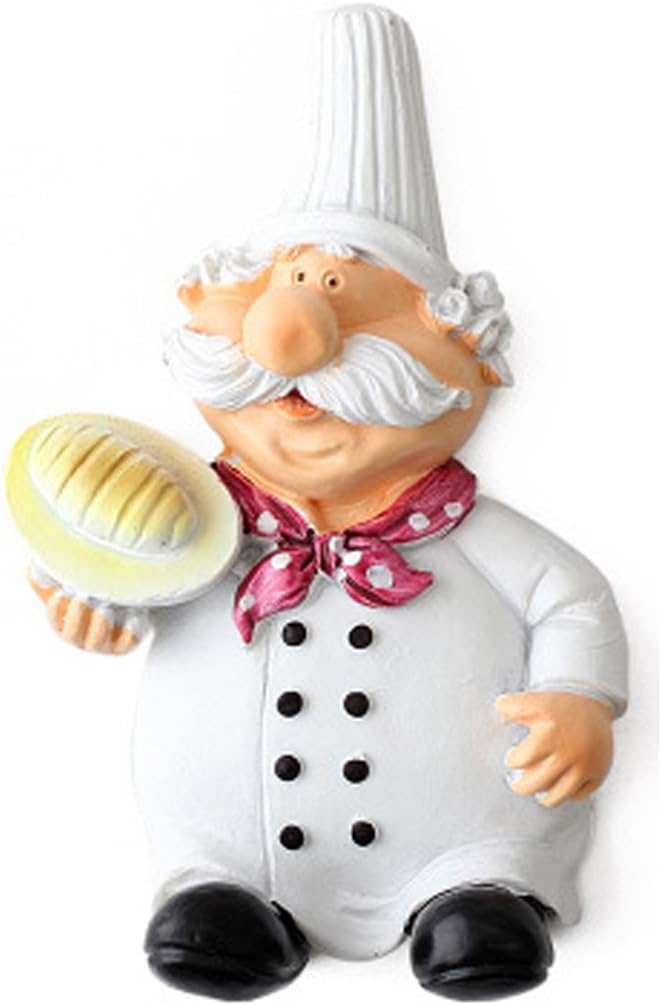 Condello Casa Cute Adhesive Resin Fat Chef Utility Wall Hook Rack Hanger Sticky Cable Plug Holder Art Décor Storage Organizer for Coat Clothes,Towel,Wreath,Key,Garage,Kitchen,Bathroom,Kid Room (Foot)