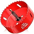Hole Saw 3 7/8” (98mm) for Wood and Plastic, HSS Bi-Metal Hole Cutter Core Drill Bit for Drywall, PVC Boards, Fiberglass and Vent Pipes