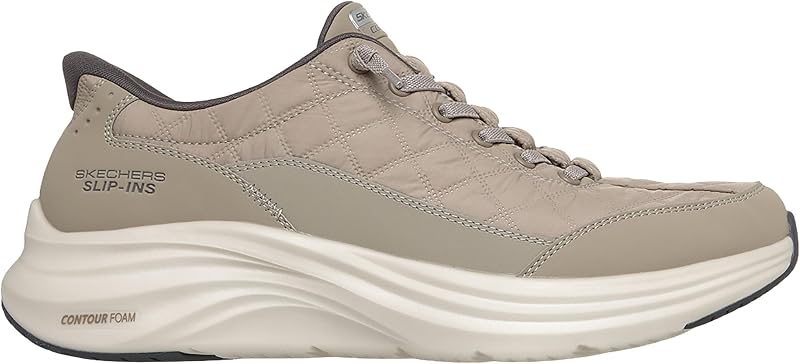 Herren Contour Foam Cozy Fit Turnschuhe, Taupe Mesh Duraleather Charcoal Trim, 42 EU