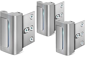 EVERPLUS Door Reinforcement Lock Home Security - Door Locks for Kids Safety Childproof Door Latch Guard with 3" Stop Withstand 800 lbs Inward Swinging Front Door Upgrade Night Lock Prevent Unauthorized Entry