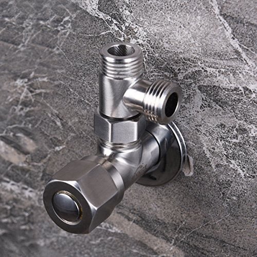 Ciencia 3-way Tee Connector Pex Tee 304 Stainless Steel T Adapter G 1/2 T Valve for Bidet, Sprayer, SBA020A