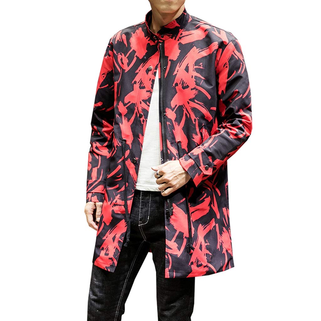 Mua ステンカラーコート トレンチコート メンズ 春秋 ロング丈 防寒 防風 スプリングコート 大きいサイズ 長袖 薄手 スタイリッシュ カジュアル ゆったり かっこいい 通勤 通学 普段着 柄 ブラック 赤 M 5xl Tren Amazon Nhật Chinh Hang 21 Fado