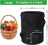 GOTGELIF 2 Pack 10 Gallon Strawberry Grow Bags with 8 Side Pockets view 6