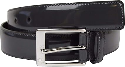 leather belt with gg detail