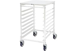 CenPro Commercial Knockdown 10-Tier Aluminum End Load NSF Sheet/Bun Pan Rack with Worktop (28W-172)