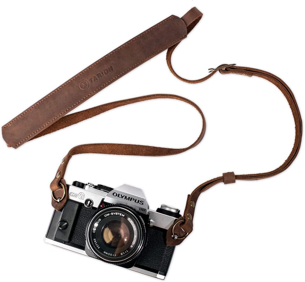 Amazon Com Tarion Tns L1 Leather Camera Shoulder Neck Strap For
