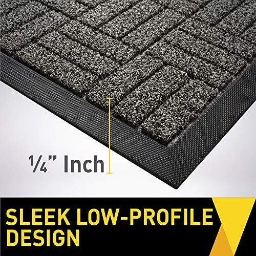 GRIP MASTER Durable All-Natural Rubber Doormats, 35x23, Waterproof Boot Scraper Mats, Heavy Duty Indoor Outdoor Large Size Door Mat for Winter Snow, Low-Profile Easy Clean, Brown Must Love Dogs - Thumbnail 5